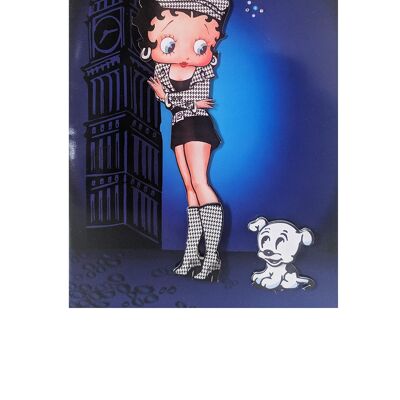 Betty Boop London Decoupage Blank Greetings Card (3d)