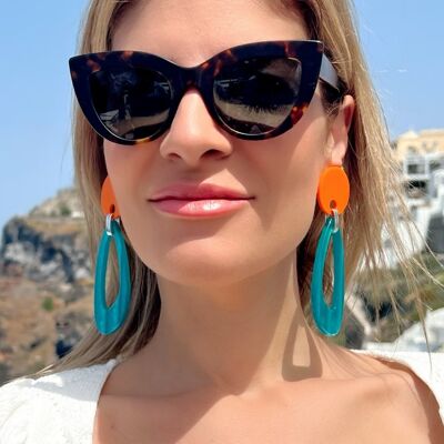 Non Pierced Earrings, Clip On Earrings, Dangle Earrings, Non Pierced Ears, Clip Earrings, Beach Jewelry, Gift for Her, Made in Greece.