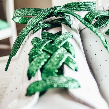 Lacets Paillettes Verts - Idée cadeau femme 3