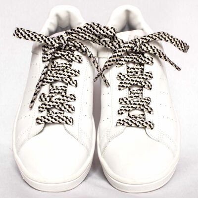 Cordones blancos, negros y dorados: idea de regalo para mujer