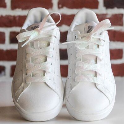 White Glitter Shoelaces