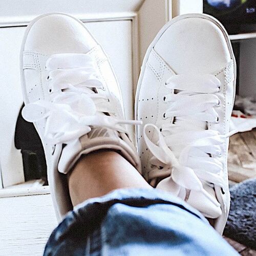 Lacets satin Blancs - Lacets chaussures Mariage - Accessoire de Mariée