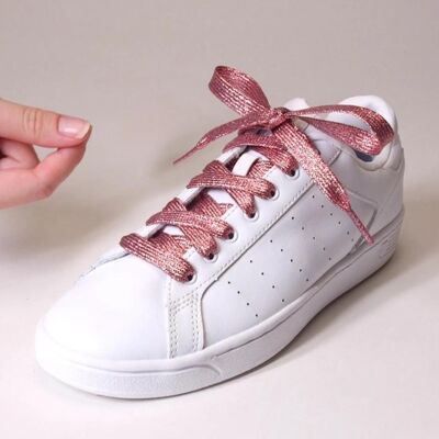 Cordones Purpurina Rosa