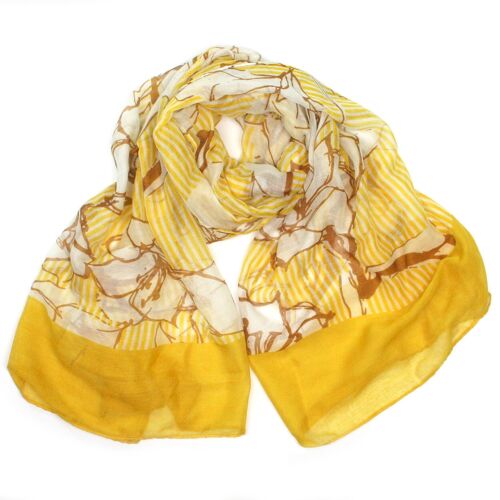 Alte - Magnolia with Stripes Scarf - Yellow (42x180cm)