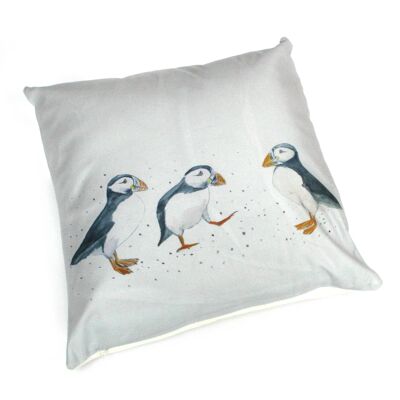 Fodera per cuscino Puffin (40x40 cm) - Design di artisti britannici