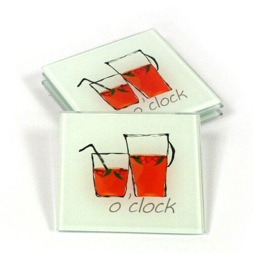 S-4 Glass Coasters â€“ Fruit Cocktail