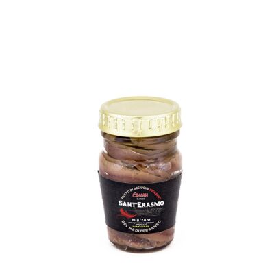 FILETTI DI ACCIUGHE ALL'OLIO D'OLIVA E PEPERONCINO 80G