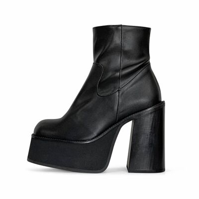 THORWBACK 70S PLATFORM ANKLE BOOT IN GENUINE LEATHER