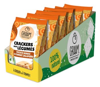 GRAAM - Crackers Patate douce & Piment jalapeño 90g (format apéro) 4