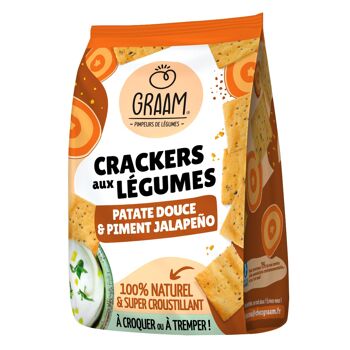 Crackers Patate douce & Piment jalapeño 90g (format apéro) - GRAAM 2