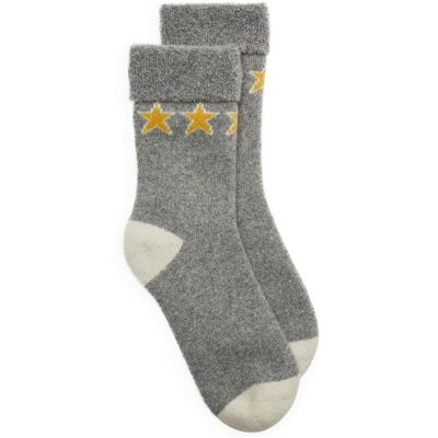 Slipper Socks Star - Grey/Yellow