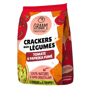 GRAAM - Crackers tomate & Paprika fumé 90g (format apéro) 2