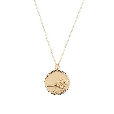Medalla zodiaco VIRGO baño de oro