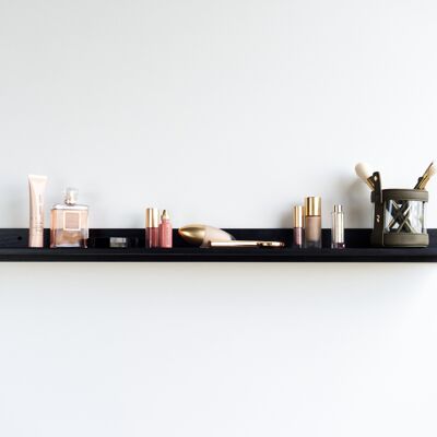 Narrow Plywood Shelf | 89 x 11cm | Black Stained and Oiled