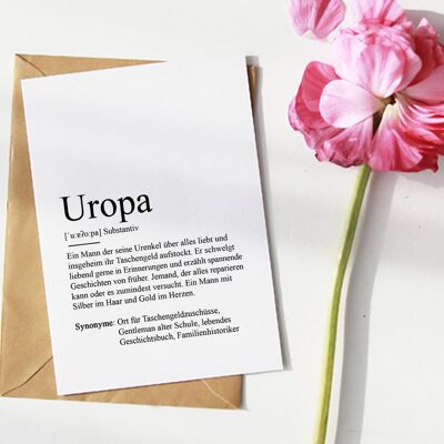 Definition "Uropa" Grußkarte