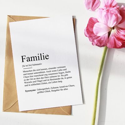 Definition "Family" greeting card