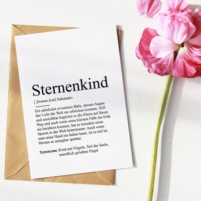 Definition "Sternenkind" Grußkarte