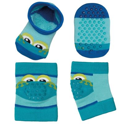 SET - knee-pads/socks Frog - Blue