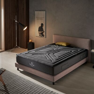 SIMPUR: Dame Nuit mattress - 160 x 200 - Deep Spring & HR S Memory pocket springs - 25 cm Thick - Silent - Morphological support with progressive firmness - Very high ventilation - High Quality