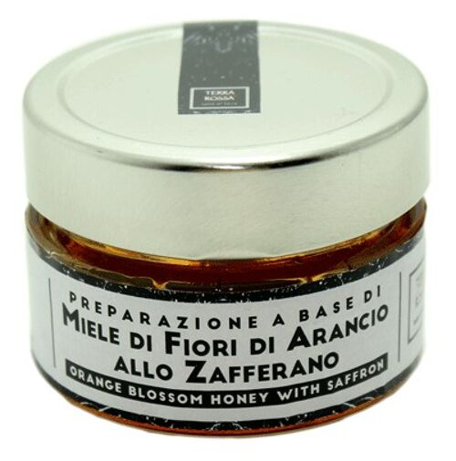 Miele di fiori di arancio aromatizzato allo zafferano 100g