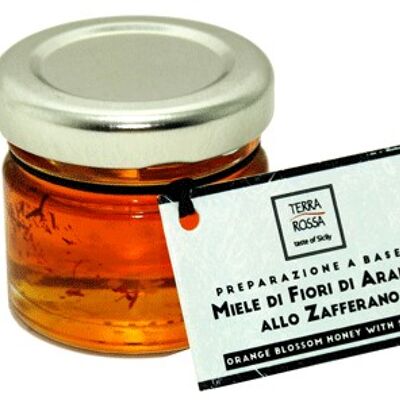 Miel de fleur d'oranger parfumé au safran 30 g