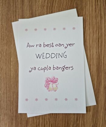 Carte de voeux de mariage écossais drôle