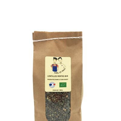 Organic green lentils 500g