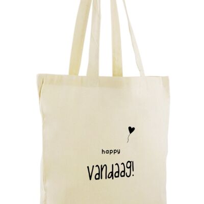 100% Cotton carrier bag, with cheerful text!