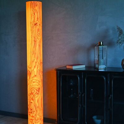 Lucerna floor lamp | Wood veneer lamp olive ash burl - burl