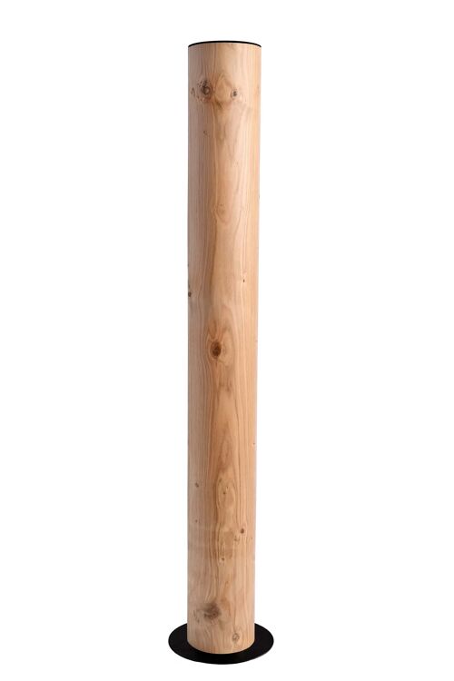 Lucerna Stehlampe | Holz Furnier Lampe Eiche - Edelstahl