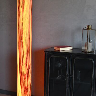 Lucerna floor lamp | Wood veneer lamp satin walnut - stainless steel