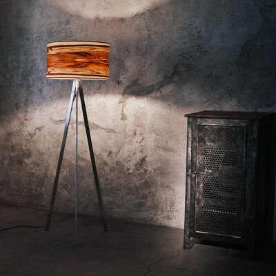 Atticus floor lamp | Wood veneer lamp walnut satin - black