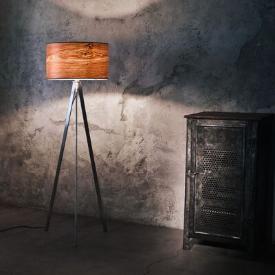 Atticus floor lamp | Wood veneer lamp oak - black