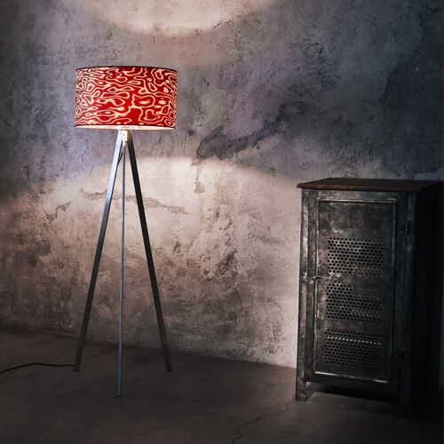 Atticus Stehlampe | Holz Furnier Lampe Rosso - schwarz