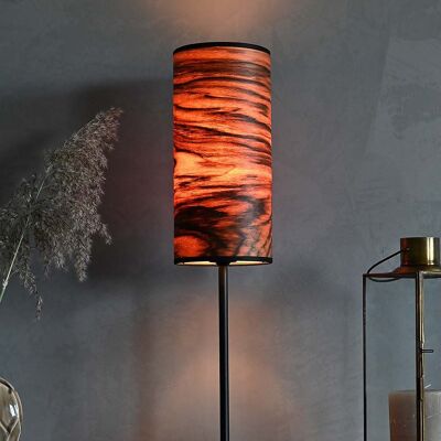 Lampe de table Arboreus | Placage de bois noyer européen - acier inoxydable