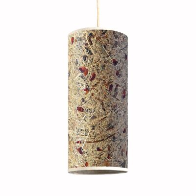 Nux pendant light | Wood veneer shade - rose blossom - black