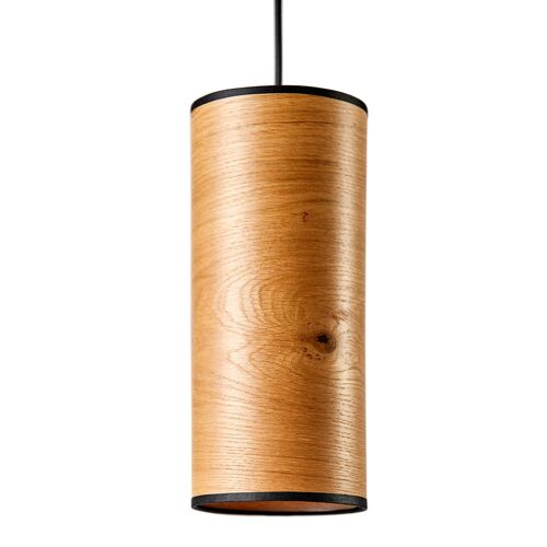 Buy wholesale Nux pendant light - white Wood veneer shade oak - 