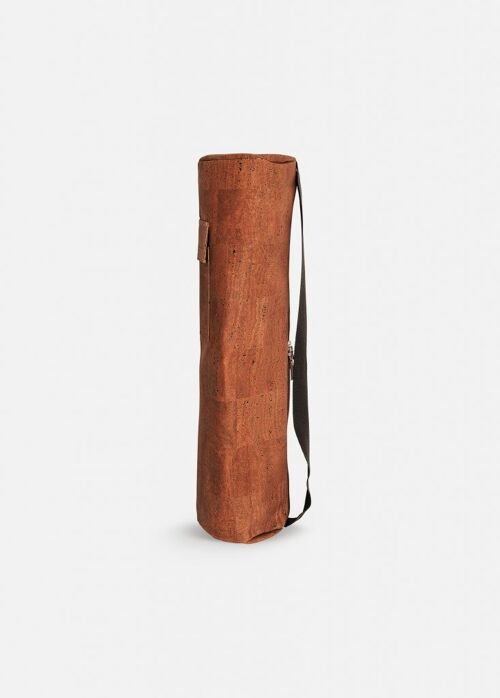 Yoga bag eco cork leather (dark brown)