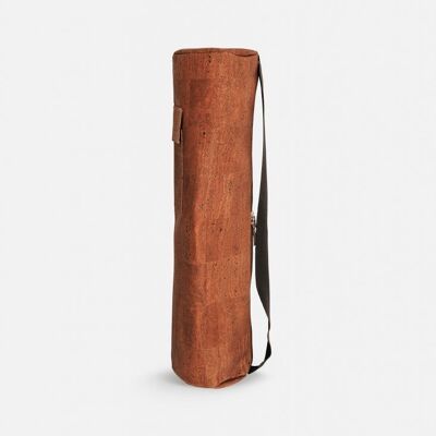 Yoga bag eco cork leather (dark brown)