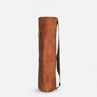 Bolsa de yoga cuero de corcho ecológico (marrón oscuro)