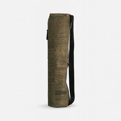 Yoga bag eco cork leather (dark green)