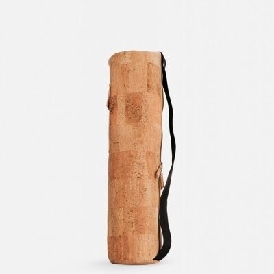 Yoga bag eco cork leather (light brown)