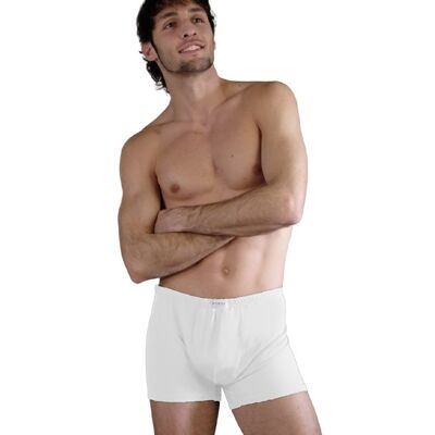 Klassischer Boxer-Mann in Baumwolle E-3807 - Weiß