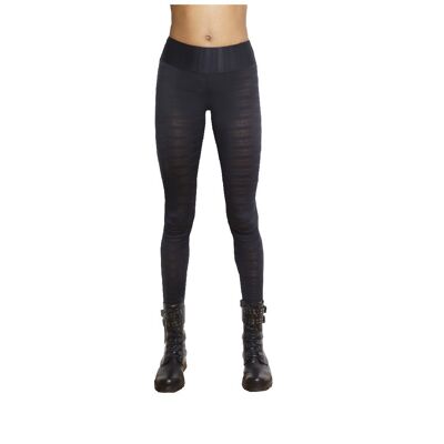 Legging de personnalité en microfibre E-ILARIA - Noir