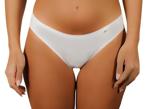 Mini Slip Donna Vita Bassa in Cotone Elasticizzato E-527 - Bianco