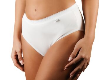 Culotte Menstruelle pour Femme en Coton Stretch E-577 - Blanc 3