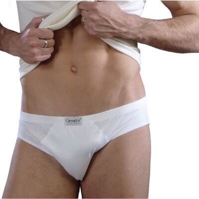 Slip Classico Uomo Vita Bassa in Cotone E-3805 - Bianco