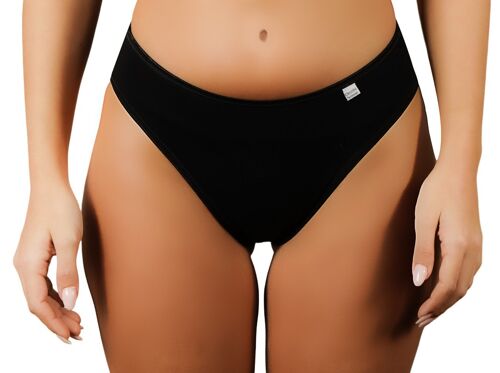 Slip Donna in Cotone Elasticizzato E-537 - Nero