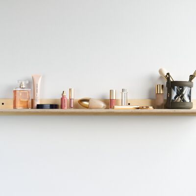 Narrow Plywood Shelf | 89 x 11cm | White Tinted Oil