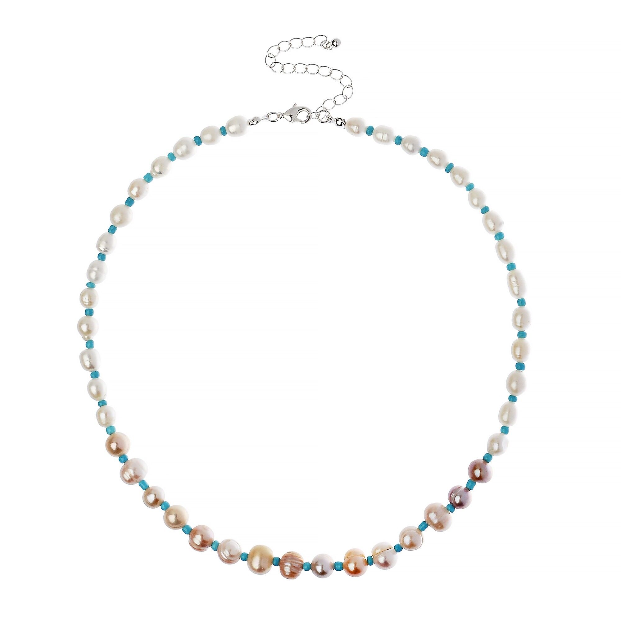 Collana con perle oceaniche e turchesi